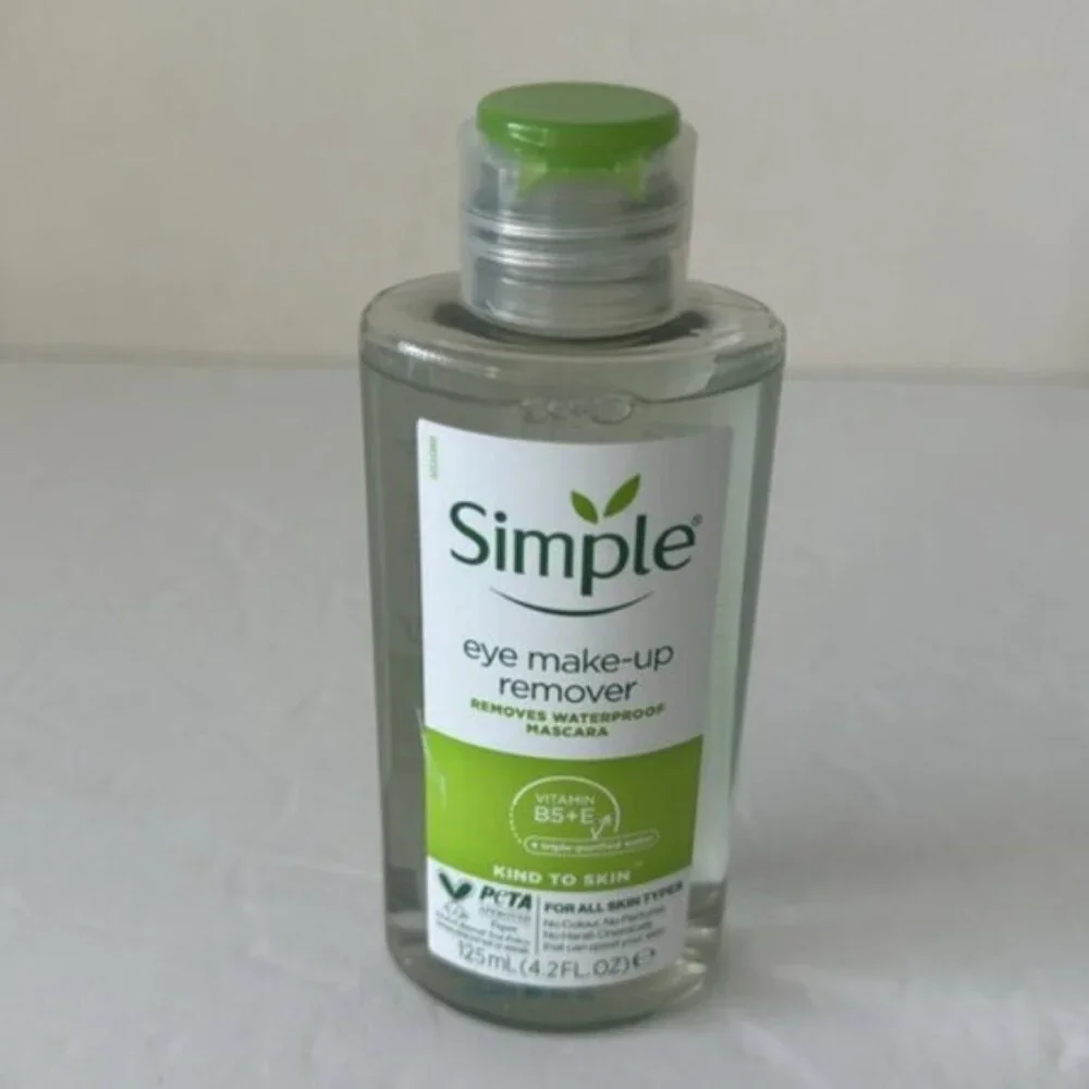 Simple eye makeup remover removes waterproof mascara 125ml
